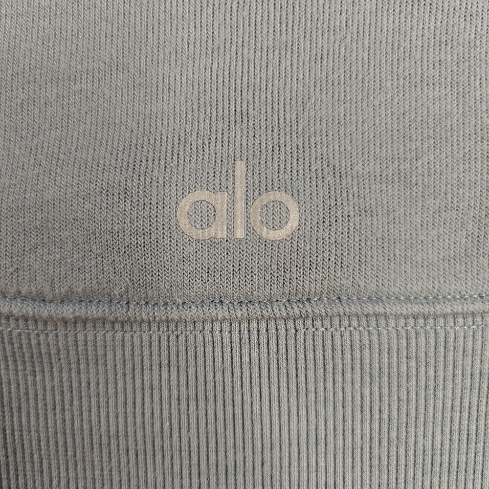 ALO Yoga Freestyle Slate Blue Mock Neck Sweatshirt sz S - Picture 11 of 12